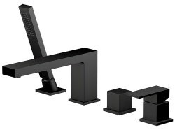 Смеситель на борт ванны Timo Selene 2130/03Y с душем, черный матовый