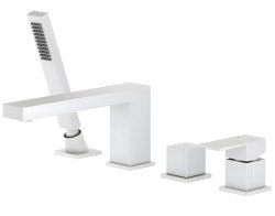 Смеситель на борт ванны Timo Selene 2130/16Y с душем, белый матовый