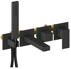 Смеситель для ванны Timo Selene 2014/03YSM с душем, черный матовый