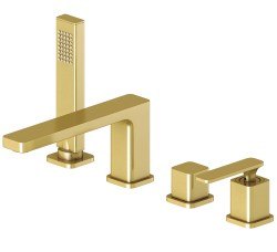 Смеситель на борт ванны Timo Torne 4330/17Y с душем, матовое золото