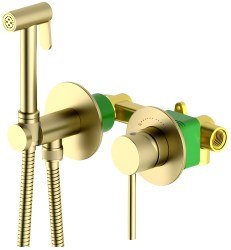 Гигиенический душ Timo Saona 2339/17SM со смесителем, матовое золото