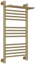 Полотенцесушитель водяной Сунержа Богема+ с полкой 40x80, матовое золото