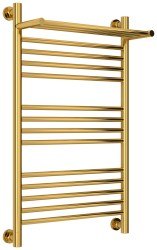 Полотенцесушитель водяной Сунержа Богема+ с полкой 50x80, золото