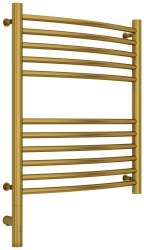 Полотенцесушитель электрический Сунержа Богема 3.0 L выгнутая 50x60, латунь