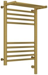 Полотенцесушитель электрический Сунержа Богема 3.0 R с полкой 40x60, латунь
