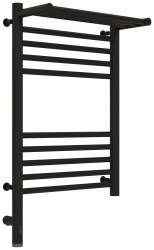 Полотенцесушитель электрический Сунержа Богема 3.0 L с полкой 40x60, черный матовый