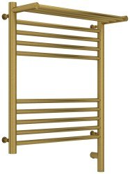 Полотенцесушитель электрический Сунержа Богема 3.0 R с полкой 50x60, латунь