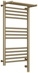 Полотенцесушитель электрический Сунержа Богема 3.0 R с полкой 40x80, золотой шелк
