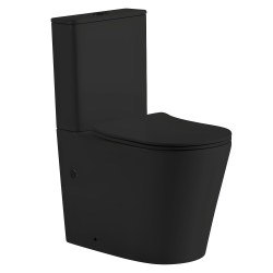 Унитаз-компакт Abber Bequem AC1112TMB, черный матовый с сидением и бачком