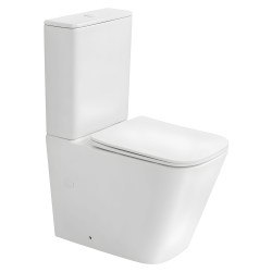 Унитаз-компакт Abber Rechteck AC1210TMW, белый матовый с сидением и бачком