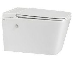 Подвесной унитаз Abber Rechteck AC1202P, белый с сиденьем