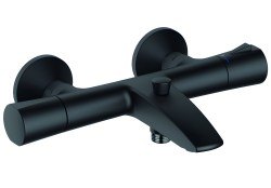 Смеситель для ванны Kludi Zenta 351013938 с термостатом, черный матовый
