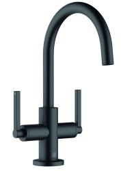 Смеситель для раковины Kludi Nova Fonte Puristic 201183915 с донным клапаном, черный матовый