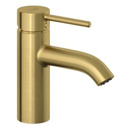 Смеситель для раковины Kludi Bozz 38266N076 с донным клапаном, золото