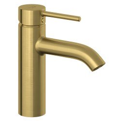 Смеситель для раковины Kludi Bozz 38288N076 с донным клапаном, золото