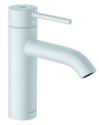 Смеситель для раковины Kludi Bozz 382885376 с донным клапаном, белый матовый