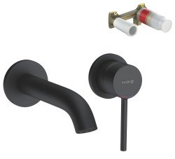 Смеситель для раковины Kludi Bozz Set 382443976S встраиваемый, черный матовый