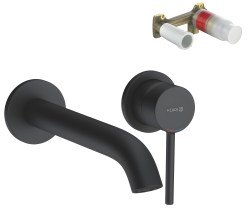 Смеситель для раковины Kludi Bozz Set 382453976S встраиваемый, черный матовый