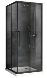 Душевой уголок Abber Schwarzer Diamant AG02100BH 100x100, профиль черный матовый