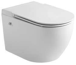 Подвесной унитаз Ceruttispa Sella Aria Pulse CT10193, белый с сиденьем