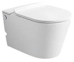 Подвесной унитаз Ceruttispa Argentera Aria Pulse CT10590, белый с сиденьем