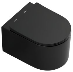 Подвесной унитаз Ceruttispa Tanaro Aria MB CT9238, черный с сиденьем