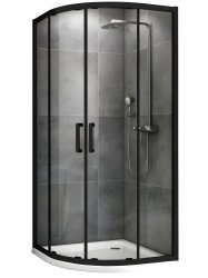 Душевой уголок Abber Schwarzer Diamant AG01080B 80x80, профиль черный