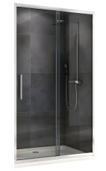 Душевая дверь Abber Schwarzer Diamant AG30100H 100x195, профиль хром