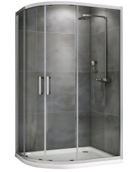 Душевой уголок Abber Schwarzer Diamant AG01118 110x80, профиль хром