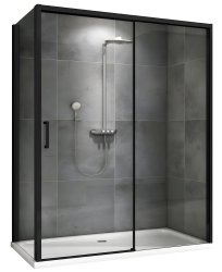 Душевой уголок Abber Komfort AG93150B-S92B 150x90, профиль черный