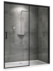 Душевая дверь Abber Komfort AG93160B 160x200, профиль черный