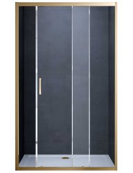 Душевая дверь Vincea Alpha VDS-3AL130CLG 130x195, профиль брашированное золото