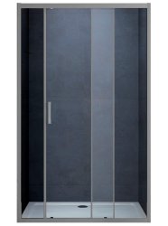 Душевая дверь Vincea Alpha VDS-3AL140CLGM 140x190, профиль вороненая сталь