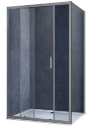 Душевой уголок Vincea Alpha VSR-3AL9014CLGM 140x90, профиль вороненая сталь