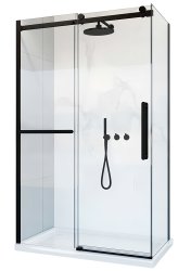 Душевой уголок Vincea Como Soft VSR-1CS8015CLB 150x80, профиль черный