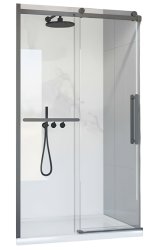 Душевая дверь Vincea Como Soft VDS-1CS120CLGM 120x195, профиль вороненая сталь