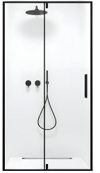 Душевая дверь Wasserkraft Elbe 74P05 120x200, профиль черный