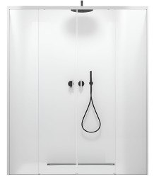 Душевая дверь Wasserkraft Lippe 45S45 160x190, профиль хром