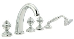 Смеситель на борт ванны с душем Migliore Cristalia Crystal 18586, хром