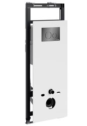 Инсталляция для унитаза Wasserkraft Salm 27TLT.010.ME.WH.PB02 с кнопкой