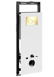 Инсталляция для унитаза Wasserkraft Salm 27TLT.010.ME.WH.PG02 с кнопкой