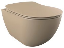 Подвесной унитаз Creavit Free FE322.F0100, бежевый с сиденьем