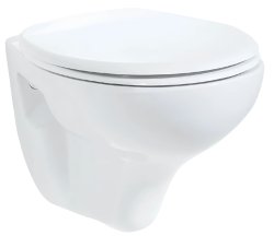 Подвесной унитаз Creavit Perla TP320.00100, белый с сиденьем