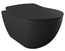Подвесной унитаз Creavit Free FE320.H0000, черный с сиденьем