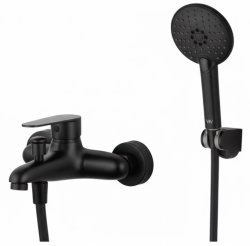 Смеситель для ванны с душем Wonzon&Woghand Alfa WW-AE3204-MB, черная матовая