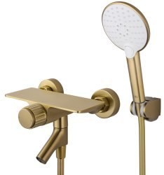 Смеситель для ванны с душем Wonzon&Woghand WW-FE05L221-BGG, темный графит