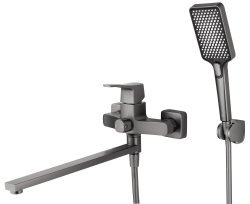 Смеситель для ванны с душем Wonzon&Woghand Flex WW-639906-BGM, темный графит