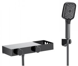 Смеситель для ванны с душем Wonzon&Woghand Shelf WW-B2551-BGG, темный графит
