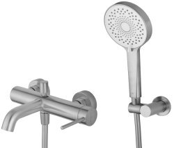Смеситель для ванны с душем Wonzon&Woghand Stick WW-88639017-BN, брашированный никель