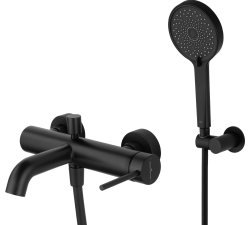 Смеситель для ванны с душем Wonzon&Woghand Stick WW-88639017-MB, черная матовая